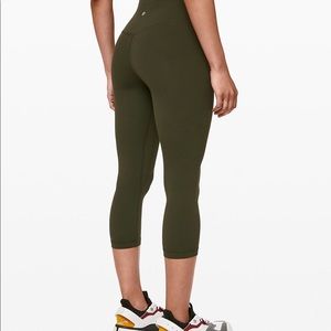 Lululemon Align Crop Pant 19” Dark Olive Size 2